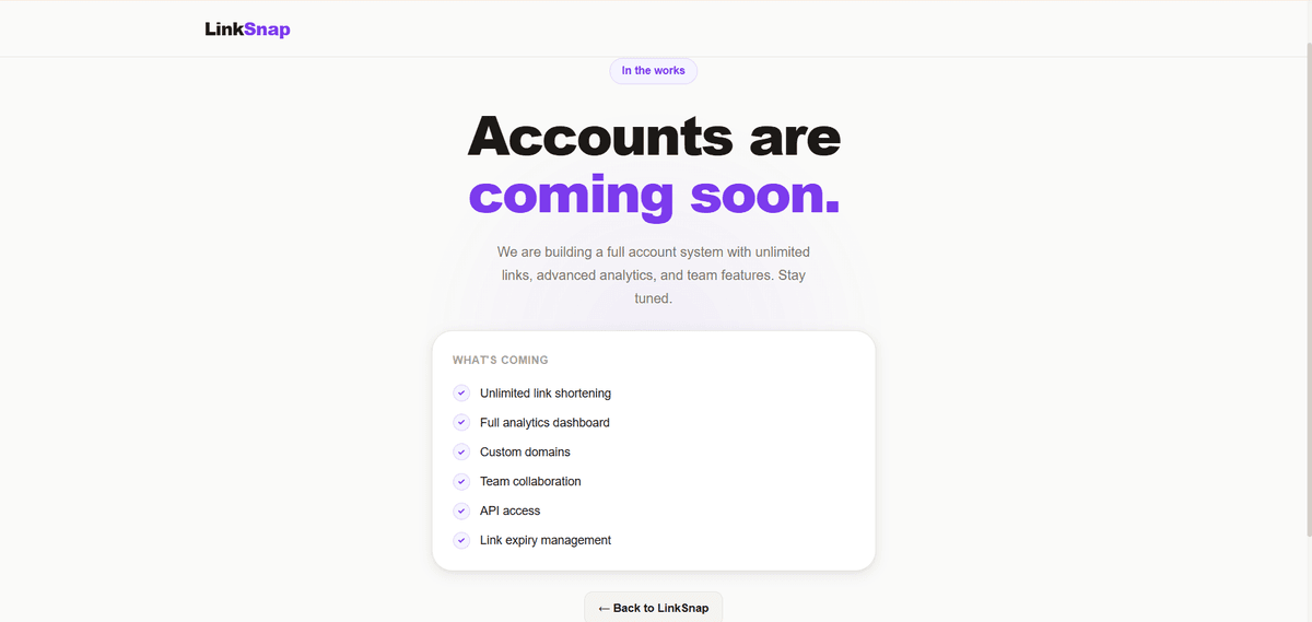 LinkSnap — URL Shortener with Analytics screenshot 4