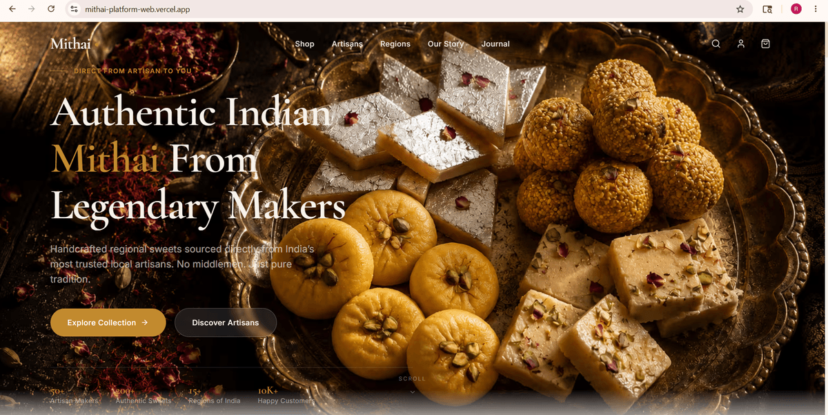 Mithai — Premium Indian Sweets E-Commerce