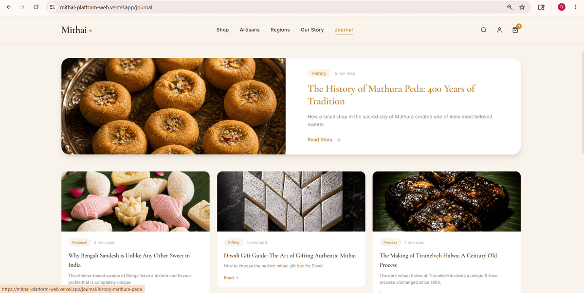Mithai — Premium Indian Sweets E-Commerce screenshot 7