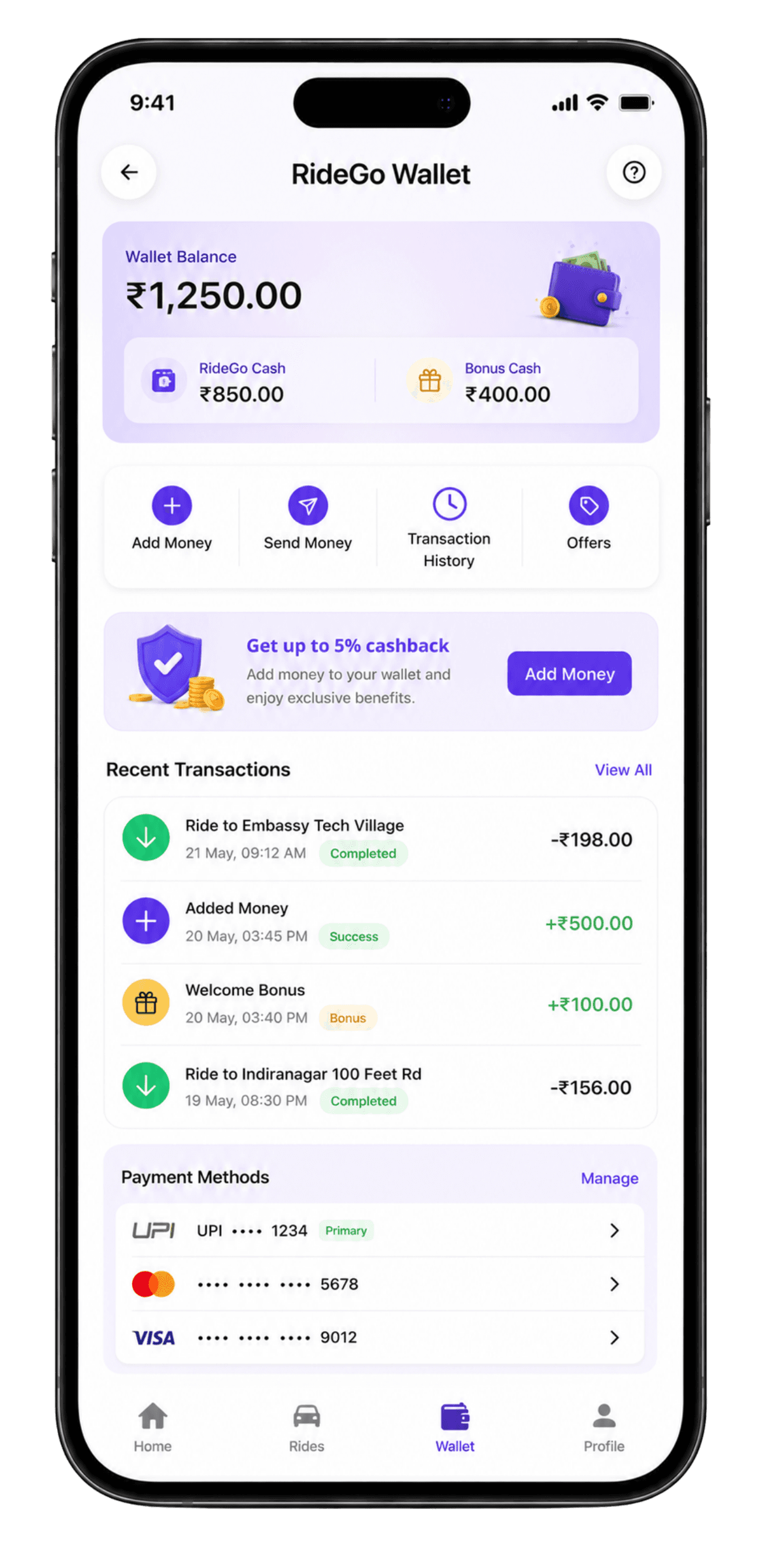 RideFlow — On-Demand Cab Booking App screenshot 7