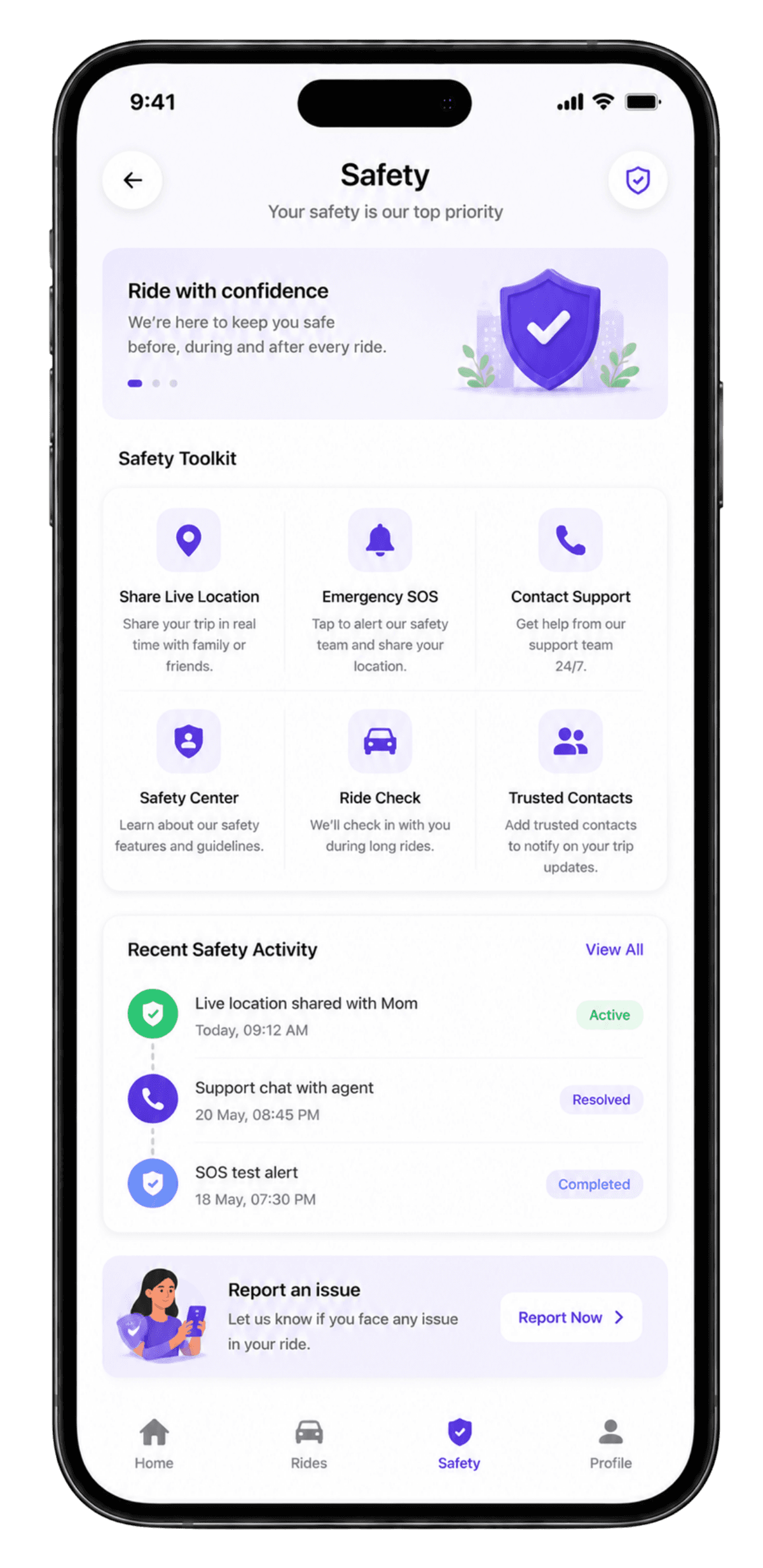 RideFlow — On-Demand Cab Booking App screenshot 8